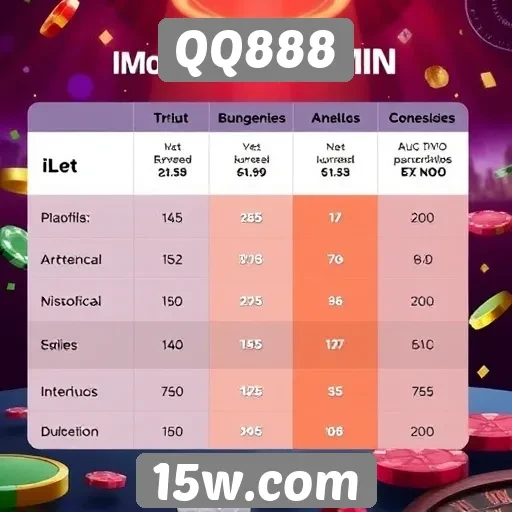 Comparativo entre QQ888 e concorrentes do setor